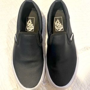 Vans Perforated Leather Classic Slip Ons